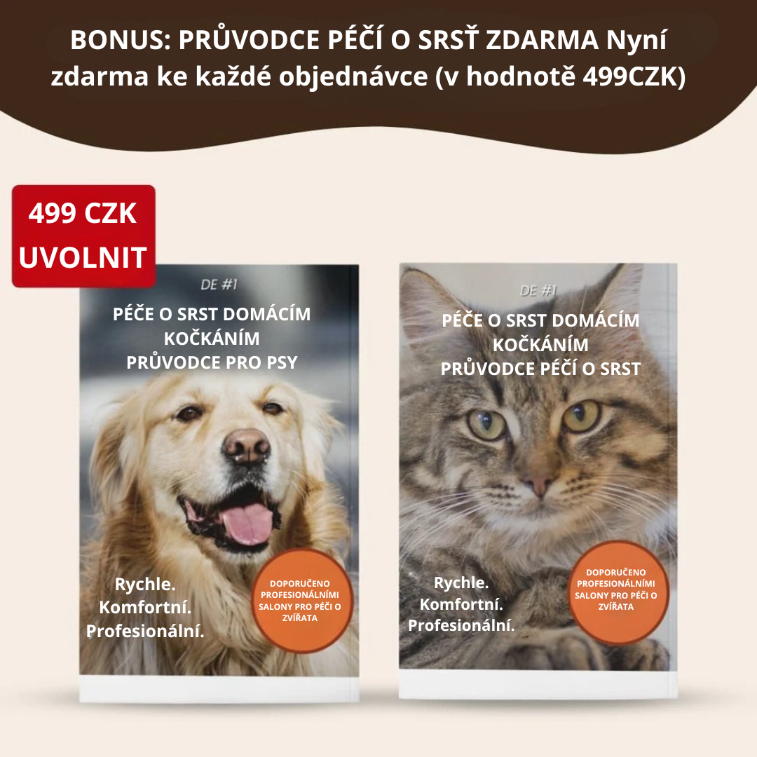 VeselyDum Osvěžující parní kartáč na srst - pro psy a kočky