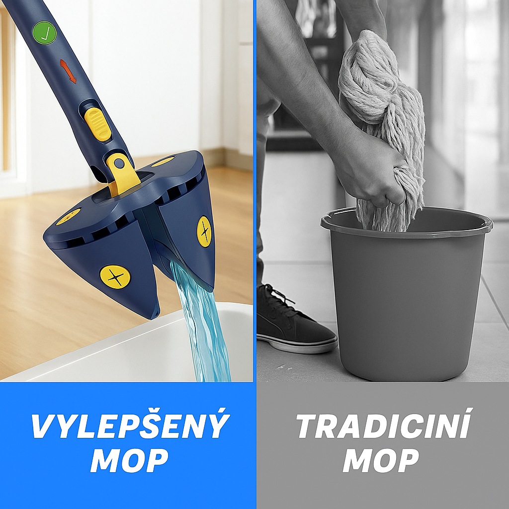 360° čistič podlah - čistič podlah s mopem