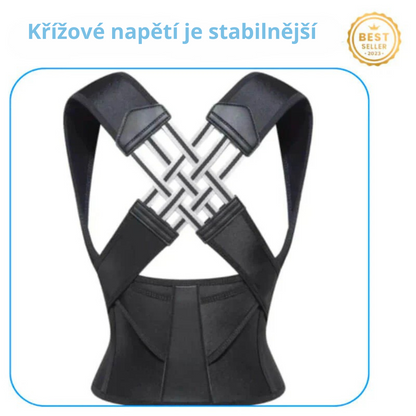 Upravuje držení těla a zmírňuje bolesti zad